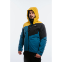 Чоловіча лижна куртка з капюшоном BLIZZARD-Ski Jacket Leogang, petroleum/mustard yellow - thumbnail 2