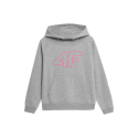 Дівочий худі з капюшоном 4F JUNIOR-GIRLS SWEATSHIRT JBLD002-25M-GREY MELANGE - thumbnail 4
