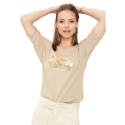 Жіноча футболка з коротким рукавом VOLCANO-T-NOW-501-BEIGE - thumbnail 1