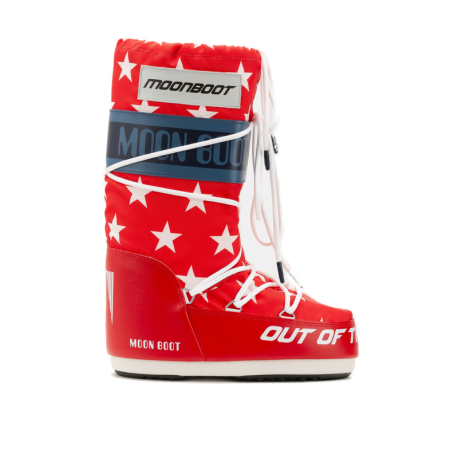 Жіночі високі зимові черевики MOON BOOT-ICON RETROBIKER, 003 white stars