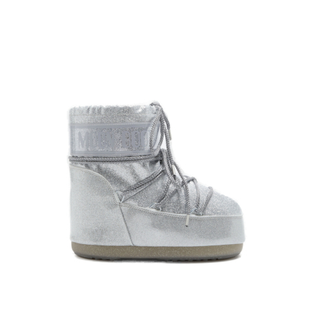 Жіночі низькі зимові черевики MOON BOOT-MB ICON LOW GLITTER-H001 SILVER