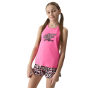 Дівчачий топ 4F JUNIOR-TSHIRT-4FJWSS24TTSHF1141-54N-PINK NEON - thumbnail 1