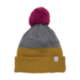 Хлопчача зимова шапка COLOR KIDS-Hat beanie, colorblock, dried tobacco