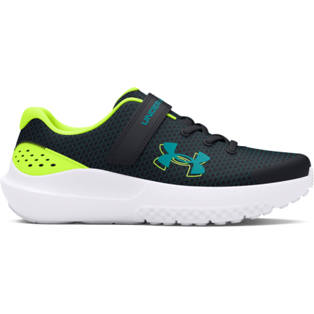 Хлопчача спортивне взуття (тренувальне) UNDER ARMOUR-UA BPS Surge 4 AC 4 black/high vis yellow/circuit teal