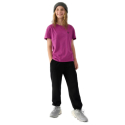 Дівчачі спортивні штани 4F JUNIOR-TROUSERS-JWAW24TTROF754-20S-DEEP BLACK - thumbnail 1