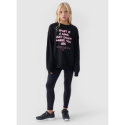 Дівчача толстовка 4F JUNIOR-SWEATSHIRT-JWAW24TSWSF1214-20S-DEEP BLACK - thumbnail 4