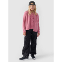 Дівчача флісова кофтина на блискавці 4F JUNIOR-FLEECE-JWMM00TFLEF261-56S-LIGHT PINK - thumbnail 4
