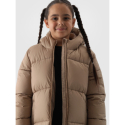 Дівчача куртка 4F JUNIOR-DOWN JACKET-JWAW24TDJAF455-83S-BEIGE - thumbnail 3