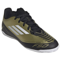 Хлопчачі футбольні кросівки для залу ADIDAS-F50 Club Messi Jr IC gold met/cloud white/core black - thumbnail 1