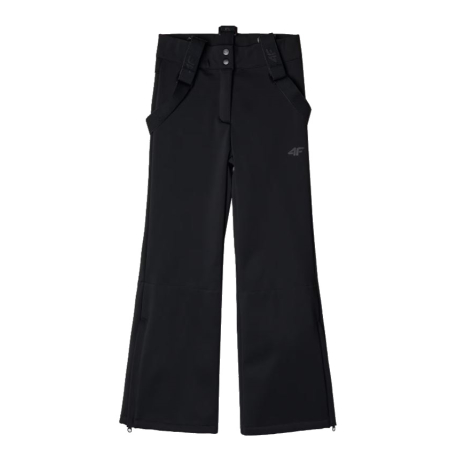 Дівчачі лижні софтшеллові штани 4F JUNIOR-TROUSERS FNK-JWAW24TFTRF661-20S-DEEP BLACK
