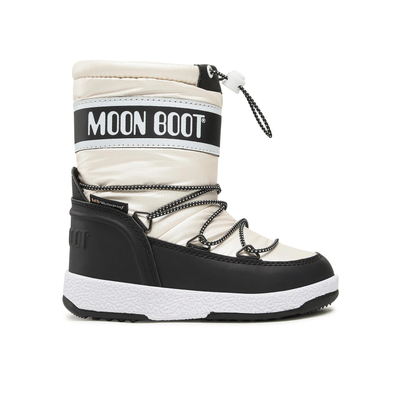 Хлопчачі високі зимові черевики MOON BOOT-JR BOY SPORT, 002 black/white