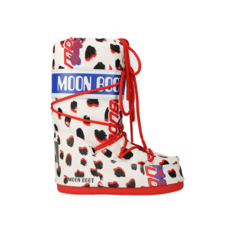 Дитячі високі зимові черевики MOON BOOT-ICON RETROBIKER, 001 dalmatian