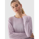 Жіноча тренувальна футболка з довгим рукавом 4F-LONGSLEEVE-WSS24TLONF250-52S-LIGHT VIOLET - thumbnail 2