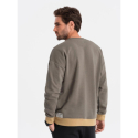 Чоловіча толстовка OMBRE-Sweatshirt B1673 V-7 dark brown - thumbnail 5