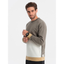 Чоловіча толстовка OMBRE-Sweatshirt B1673 V-7 dark brown - thumbnail 4