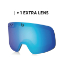 Лижні окуляри BOLLE-NEVADA NEO Black Matte - Sunrise Cat 2 & Light Vermillon Blue Cat 1 - thumbnail 4