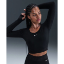 Жіноча тренувальна футболка з довгим рукавом NIKE PRO-W NP DF LS TOP GG SHINE BLACK/ANTHRACITE/WHITE - thumbnail 4