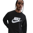 Чоловіча утеплена худі NIKE-M NK CLUB BB GFX CREW BLACK/WHITE - thumbnail 1