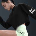 Жіноча толстовка NIKE PRO-W NP DF FLC CREW TT GRX BLACK/WHITE/WHITE - thumbnail 4
