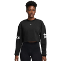 Жіноча толстовка NIKE PRO-W NP DF FLC CREW TT GRX BLACK/WHITE/WHITE - thumbnail 1