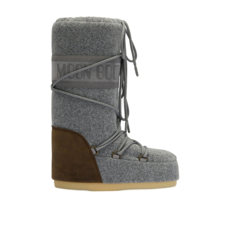 Високі зимові черевики MOON BOOT-MB ICON NUBUCK FELT, HM05 GREY/COCOA