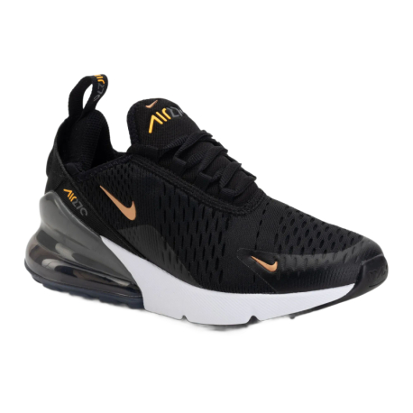 Хлопчача рекреаційне взуття NIKE-Air Max 270 Jr black/metallic copper/laser orange