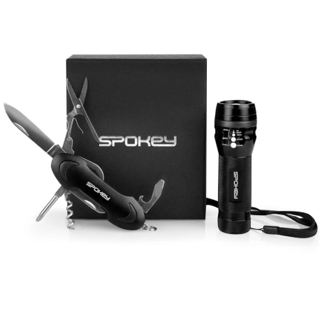 Інструменти SPOKEY-ZOOM Multifunction Tool Set in Gift Box: Knife + Flashlight with Strap