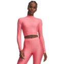 Жіноча компресійна футболка з довгим рукавом UNDER ARMOUR-HeatGear Crop Mock LS-MRN - thumbnail 1