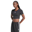 Жіноча футболка з коротким рукавом ADIDAS ORIGINALS-ESS RIB TEE- BLACK - thumbnail 1