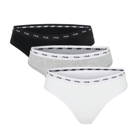 Жіночі трусики FILA-3 PACK-WOMAN STRING ELASTIC WITH LOGO-999-Assorted