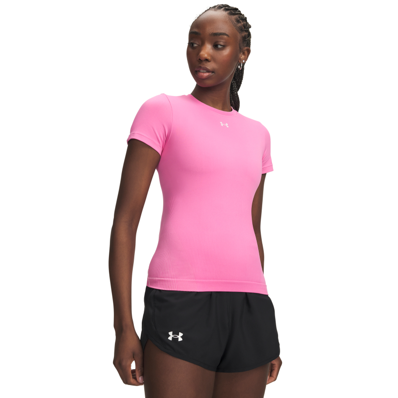 Жіноча тренувальна футболка з коротким рукавом UNDER ARMOUR-UA Vanish Seamless SS-PNK